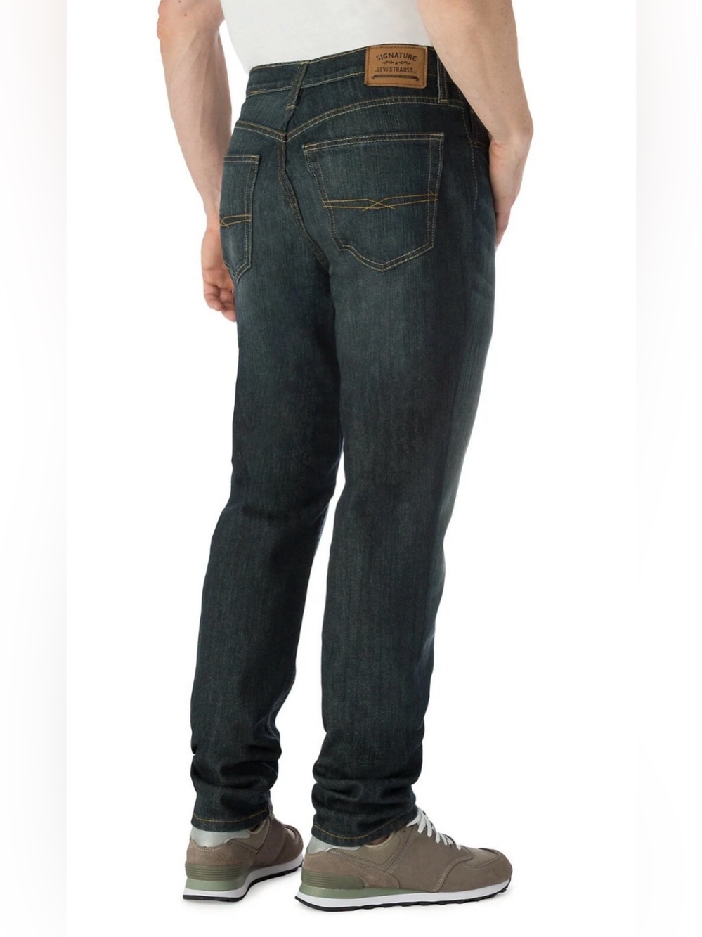 Levi's Men's Straight Jeans in Dark Blue Denim